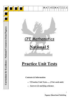 National 5 Practice Unit Tests