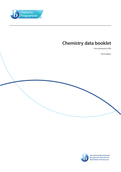 Chemistry data booklet - Navajo Preparatory School