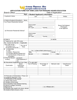 PUNJAB NATIONAL BANK - Manav Rachna Vidyantariksha