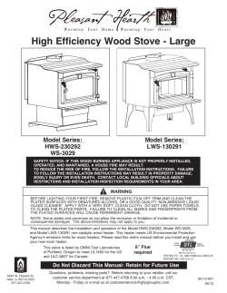 High Efficiency Wood Stove - Large
