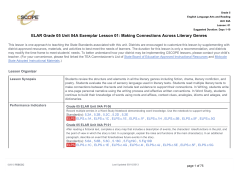 Making Connections Across Literary Genres