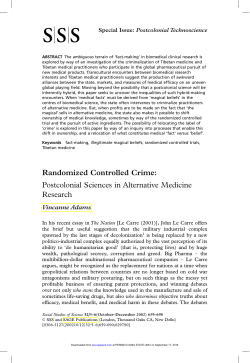 Postcolonial Sciences in Alternative Medicine Research