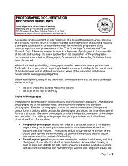 photographic documentation recording guidelines