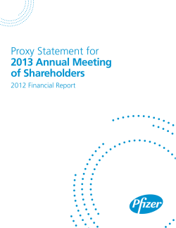 Proxy Statement for 2013 Annual Meeting of Shareholders
