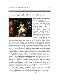 St. Thomas Aquinas, Providence, and the Book of
