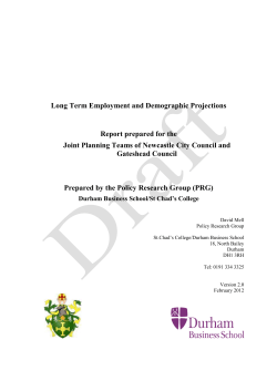 Long Term Employment and Demographic Projections Report