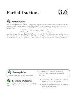Partial fractions