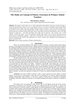 The Study on Concept of Fitness Awareness in Primary School