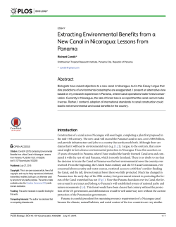 Extracting Environmental Benefits from a New Canal in