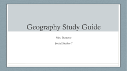 Geography Study Guide - Warren County Schools