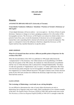 OX-LEX 2015 Abstracts Plenaries