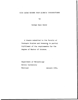 high radar echoes from alberta thunderstorms