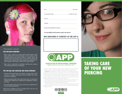 taking care of your new piercing
