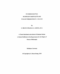 IN DUBIOUS BATTLE: BY G. BRUCE STRANG, BA (HONS.), MA A