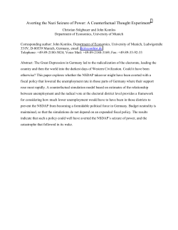 How the Nazi Takeover could have been averted