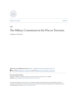 The Military Commission in the War on Terrorism