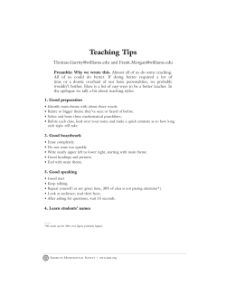 Teaching Tips - American Mathematical Society
