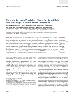 Genomic Bayesian Prediction Model for Count Data with Genotype