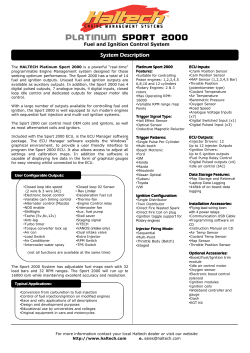 Platinum Sport 2000 Specifications
