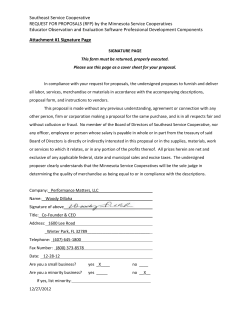 (RFP) by the Minnesota Service Cooperatives Educator Observation