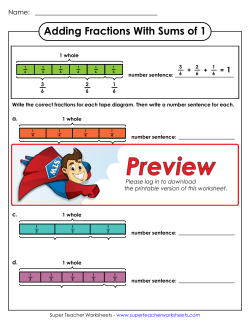 Adding Fractions With Sums of 1
