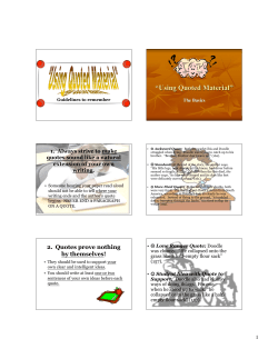 Quotes - 2005 Teacher Notes