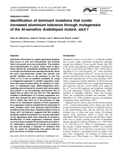 Identification of dominant mutations that confer increased aluminium