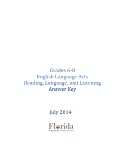 Grades 6-8 FSA Reading, Language, and Listening Training Test
