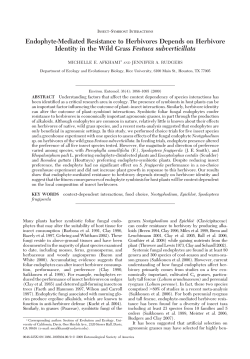 Endophyte-Mediated Resistance to Herbivores Depends on