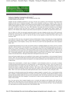 Testing for Telepathy in Connection with E-Mails