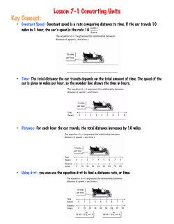 Lesson 7-1 Converting Units Key Concept