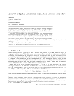 A Survey of Spatial Deformation from a User