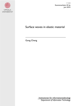 Surface waves in elastic material