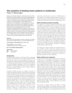 The evolution of feeding motor patterns in vertebrates Peter C