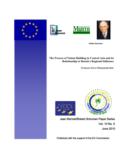 The Process of Nation Building in Central Asia and its Relationship