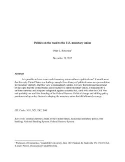 Politics on the road to the US monetary union