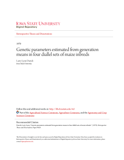 Genetic parameters estimated from generation means in four diallel