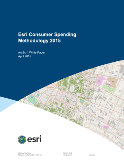 Esri Consumer Spending Methodology 2015