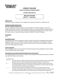Biology Review BIO4110