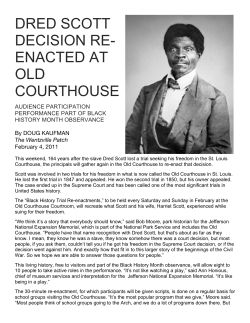 Dred Scott Decision Reenacted at Old Courthouse