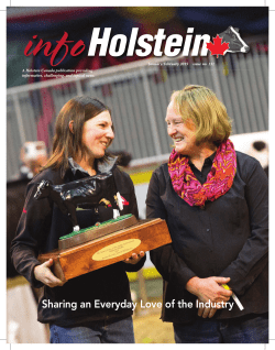 info Holstein - Holstein Canada