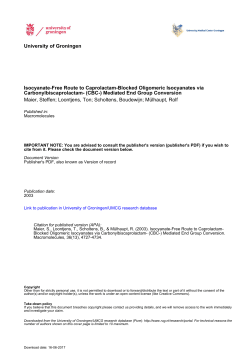 Isocyanate-Free Route to Caprolactam-Blocked Oligomeric