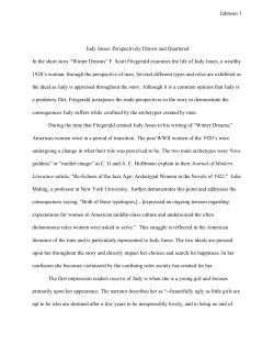 Johnson 1 Judy Jones: Perspectively Drawn and