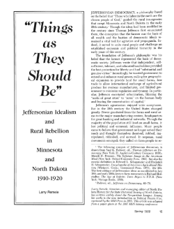 Things as they should be : Jeffersonian idealism and rural rebellion