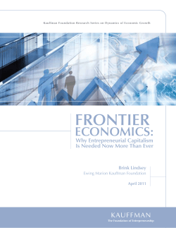 Read Frontier Economics: Why Entrepreneurial Capitalism is