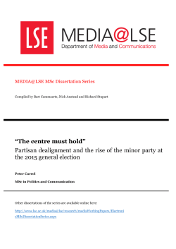 Partisan dealignment and the rise of the minor party at the 2015