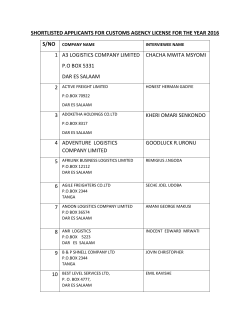 shortlisted applicants for customs agency license for the year 2016 1
