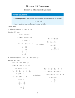 Section 1.5 Equations