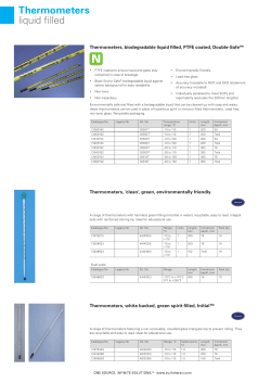 Thermometers liquid filled