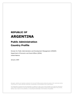 Argentina Public Administration Profile